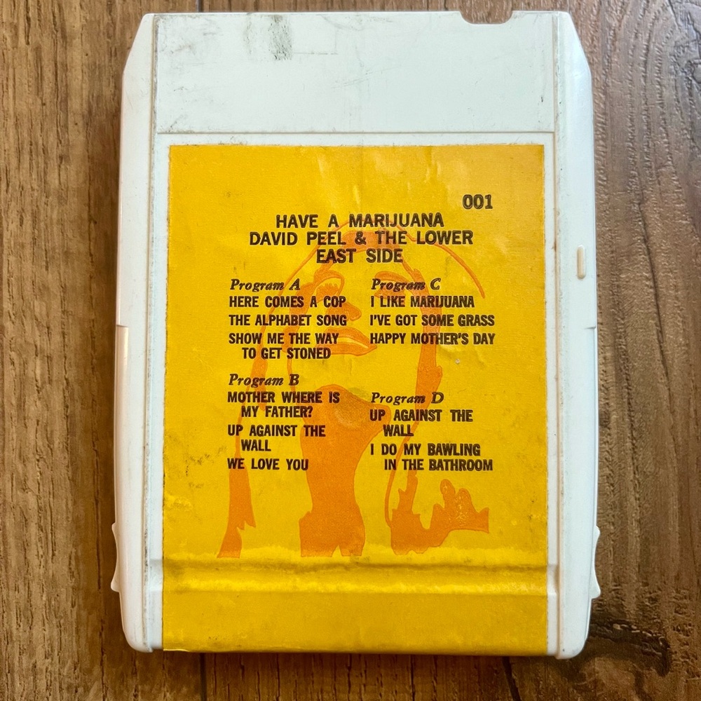Vtg 1960s DAVID PEEL & LOWER EAST SIDE Have A Marijuana 8 Track UNTESTED